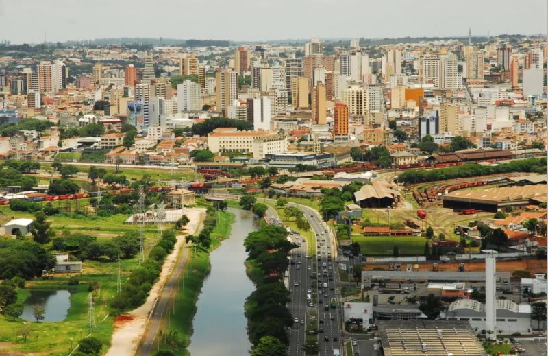 Foto vista de cima do Rio Sorocaba, representando abrir empresa em Sorocaba