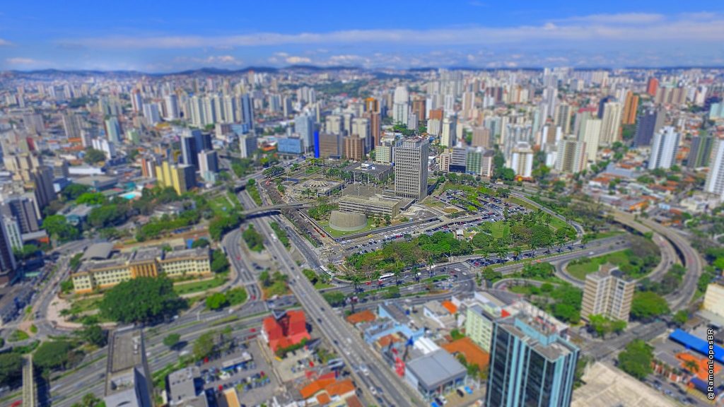 Vista de cima da região central de Santo André, representando abrir empresa em Santo André