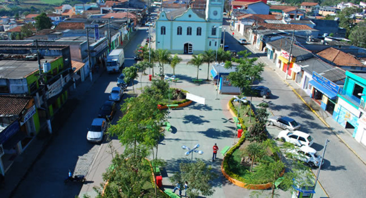 Foto aérea da cidade de Biritiba Mirim, representando abrir empresa em Biritiba Mirim - Abertura Simples