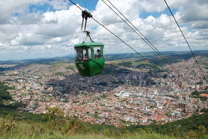 Foto aérea da cidade de Poços de Caldas, representando abrir empresa em Poços de Caldas - Abertura Simples