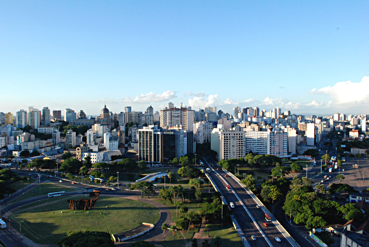 Foto aérea de Porto Alegre, representando escritório de contabilidade em Porto Alegre - Abertura Simples