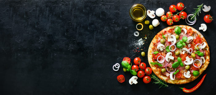 Foto de uma pizza, representando como abrir uma pizzaria - Abertura Simples