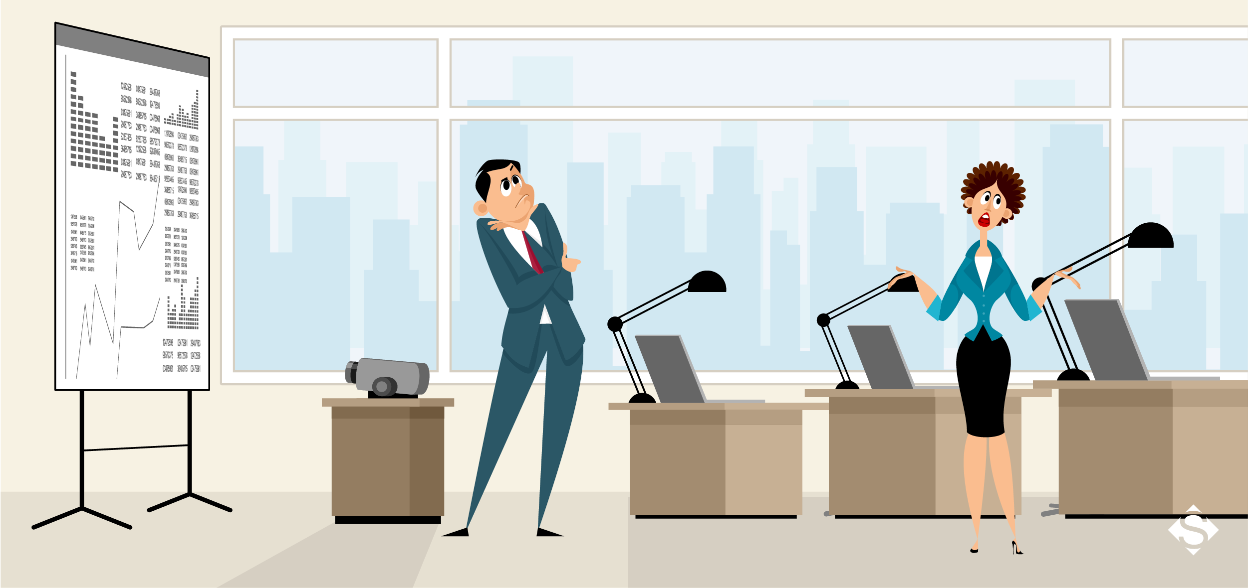 ilustração de pessoas em um escritório, representando todas as principais duvidas sobre o processo de abrir empresa