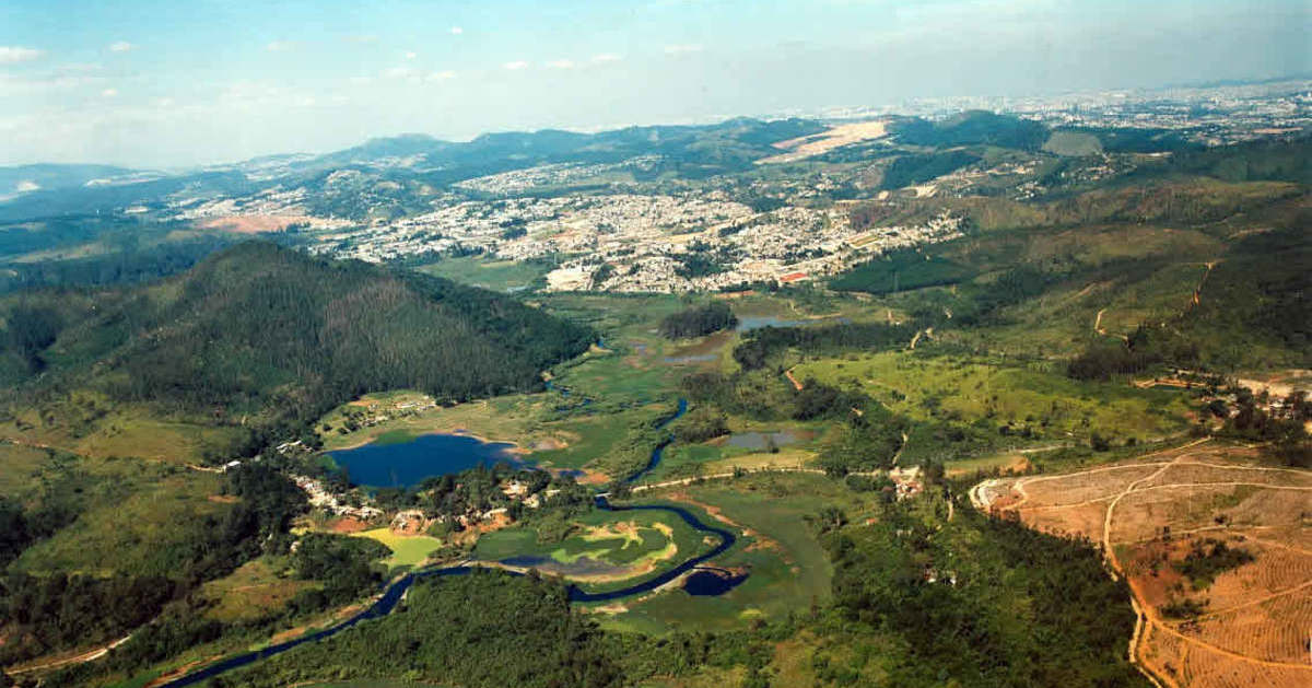 Foto aérea de Cajamar, representando empreender em Cajamar - Abertura Simples