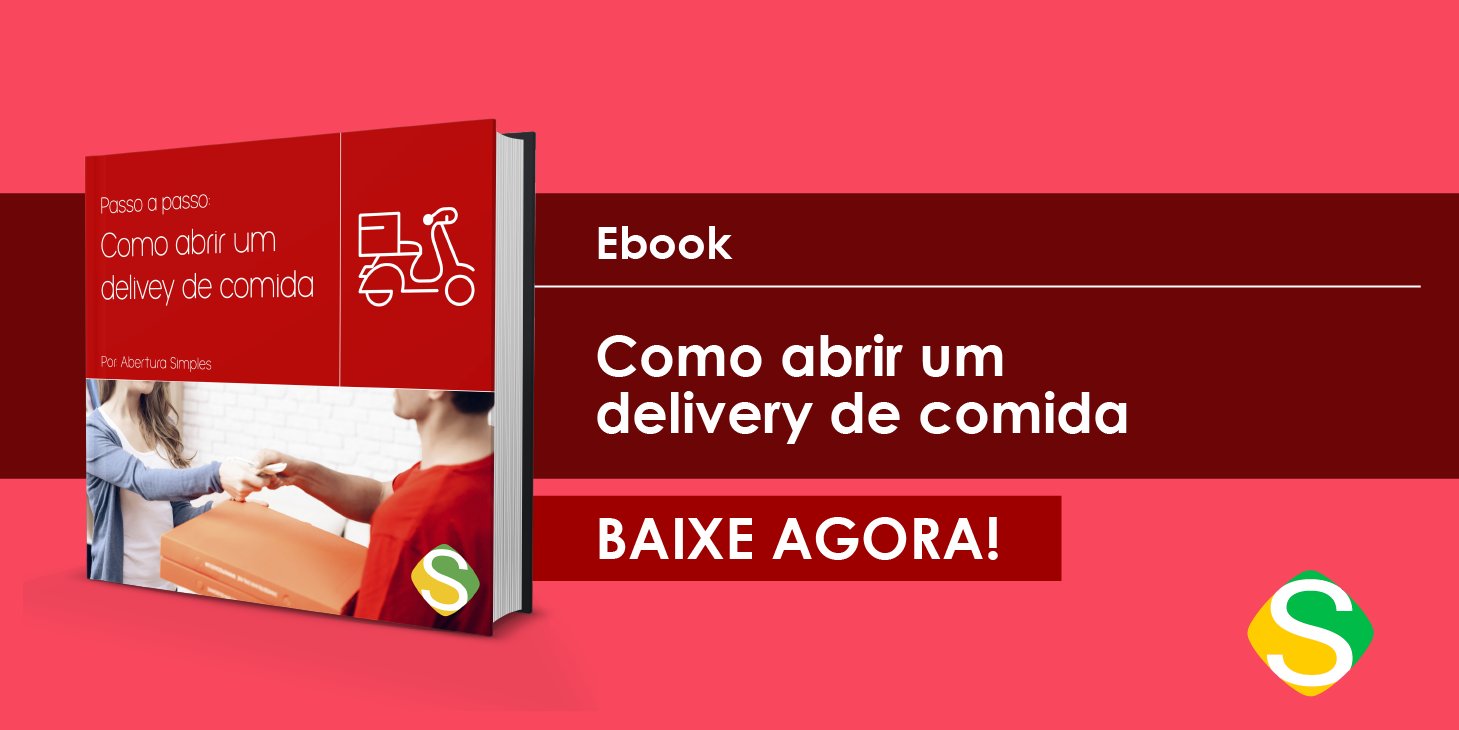 Imagem de um banner para remeter ao e-book de como abrir um delivery de comida