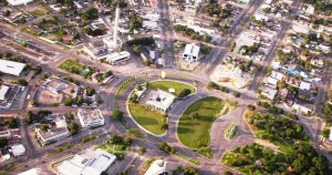 Foto aérea de praça da cidade, representando como abrir empresa em Boa Vista