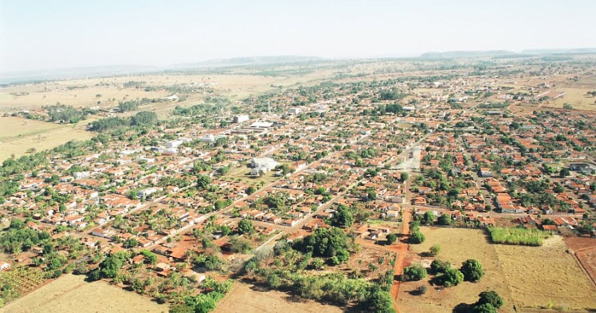 foto aérea da cidade, representando como abrir empresa em Caçu