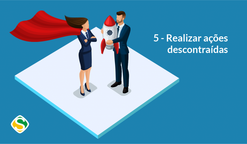 Seven Contabilidade - Serviços Contábeis Passo a Passo: Como recompensar funcionários para uma boa motivação no trabalho 5 ilustração de um homem e uma mulher, representando as formas de recompensa de funcionários